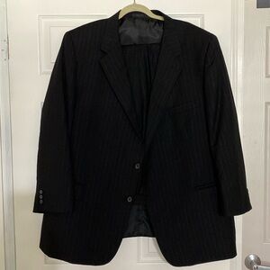 Men’s black pinstripe suit